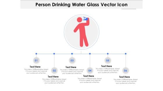 Person Drinking Water Glass Vector Icon Ppt PowerPoint Presentation File Brochure PDF