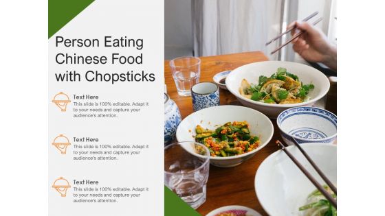 Person Eating Chinese Food With Chopsticks Ppt PowerPoint Presentation Infographic Template Show PDF