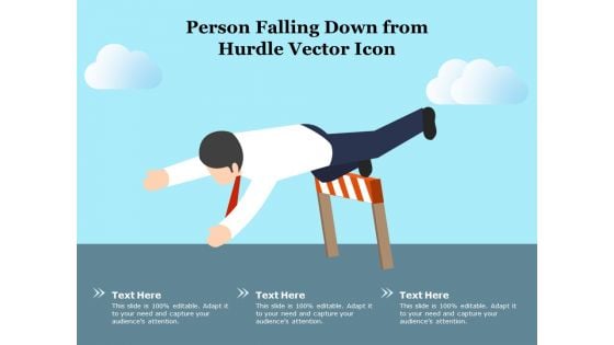 Person Falling Down From Hurdle Vector Icon Ppt PowerPoint Presentation Gallery Background PDF