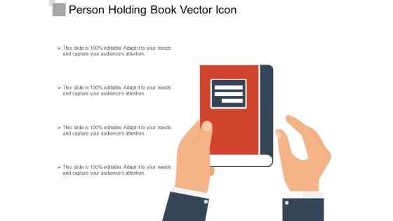 Person Holding Book Vector Icon Ppt PowerPoint Presentation Gallery Example PDF