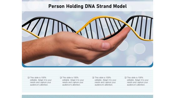 Person Holding DNA Strand Model Ppt PowerPoint Presentation Icon Tips PDF