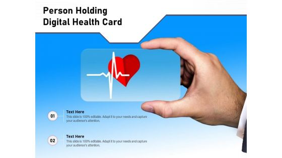 Person Holding Digital Health Card Ppt PowerPoint Presentation Gallery File Formats PDF