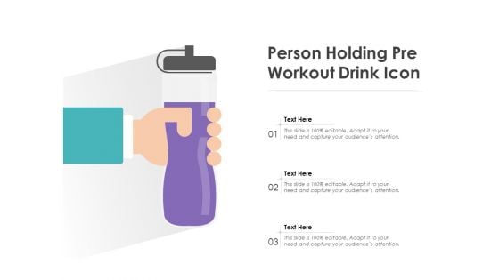 Person Holding Pre Workout Drink Icon Ppt PowerPoint Presentation File Rules PDF