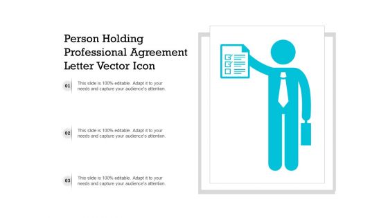 Person Holding Professional Agreement Letter Vector Icon Ppt PowerPoint Presentation Show Diagrams PDF