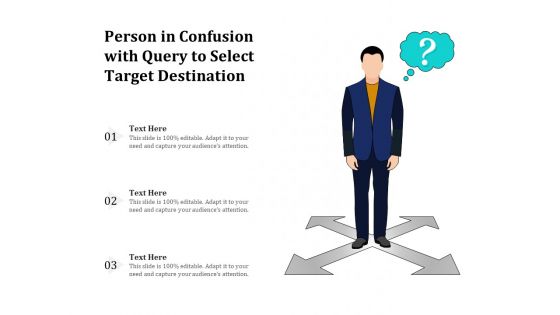 Person In Confusion With Query To Select Target Destination Ppt PowerPoint Presentation File Gallery PDF