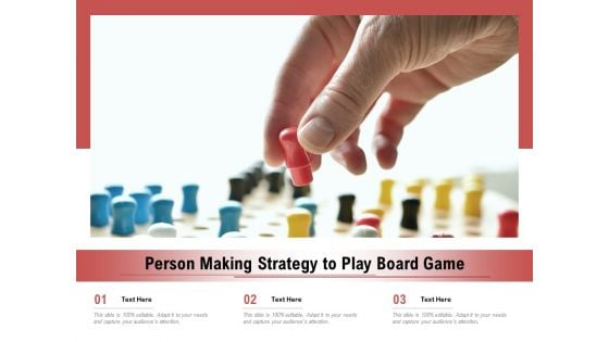 Person Making Strategy To Play Board Game Ppt PowerPoint Presentation Summary Tips PDF