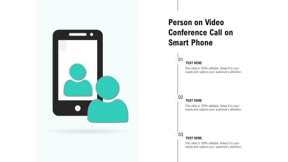 Person On Video Conference Call On Smart Phone Ppt PowerPoint Presentation Portfolio Professional PDF