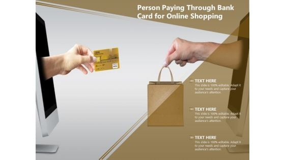 Person Paying Through Bank Card For Online Shopping Ppt PowerPoint Presentation File Background Designs PDF