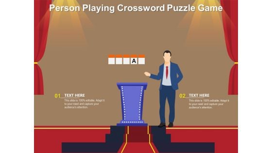 Person Playing Crossword Puzzle Game Ppt PowerPoint Presentation Outline Professional PDF