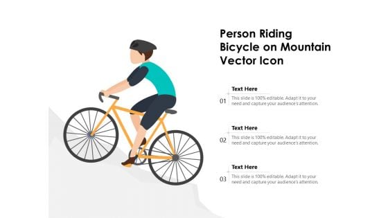 Person Riding Bicycle On Mountain Vector Icon Ppt PowerPoint Presentation Outline Visual Aids PDF