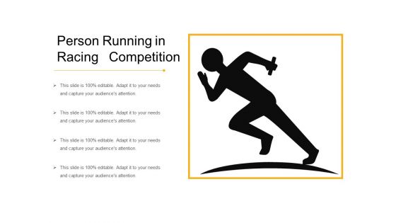 Person Running In Racing Competition Ppt PowerPoint Presentation Gallery Background PDF