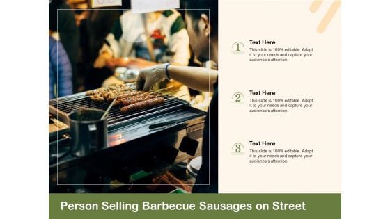 Person Selling Barbecue Sausages On Street Ppt Powerpoint Presentation Portfolio Clipart Images Pdf