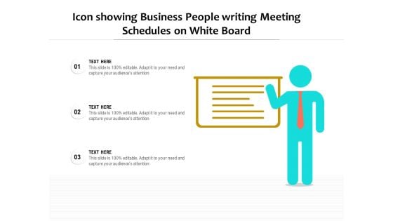 Person Showing Business Meeting Schedule Vector Icon Ppt PowerPoint Presentation Infographics Master Slide PDF