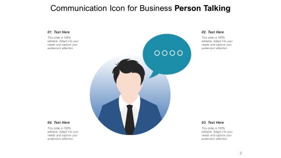 Person Speaking Icon Speech Bubble Management Ppt PowerPoint Presentation Complete Deck