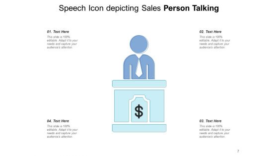 Person Speaking Icon Speech Bubble Management Ppt PowerPoint Presentation Complete Deck