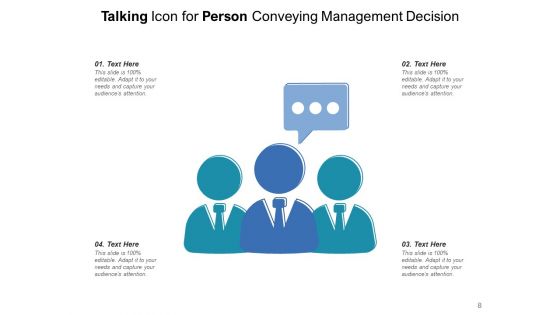 Person Speaking Icon Speech Bubble Management Ppt PowerPoint Presentation Complete Deck