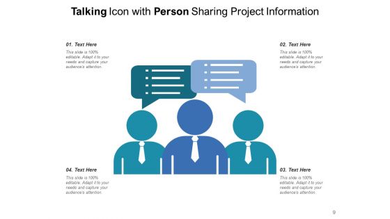 Person Speaking Icon Speech Bubble Management Ppt PowerPoint Presentation Complete Deck