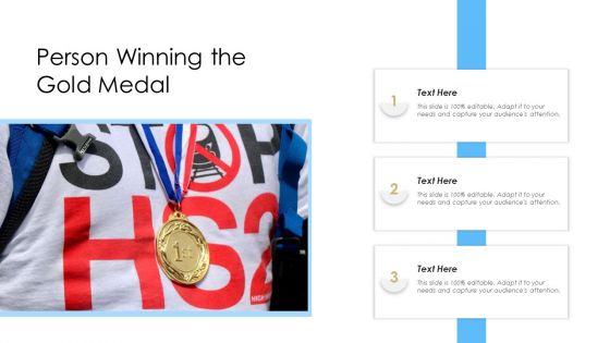 Person Winning The Gold Medal Ppt Inspiration Professional PDF