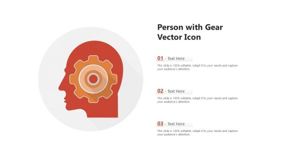 Person With Gear Vector Icon Ppt PowerPoint Presentation Gallery Outline PDF