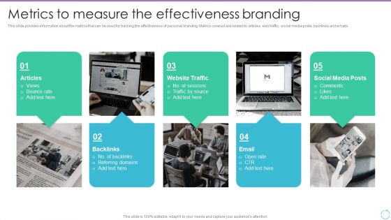 Personal Branding Plan For Executives Metrics To Measure The Effectiveness Branding Diagrams PDF Personal Branding Plan For Executives Metrics To Measure The Effectiveness Branding Diagrams PDF