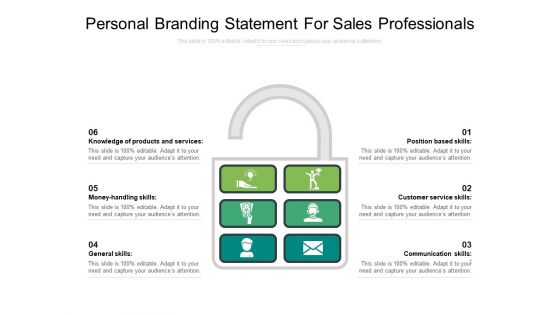 Personal Branding Statement For Sales Professionals Ppt PowerPoint Presentation Infographics Influencers PDF