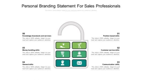 Personal Branding Statement For Sales Professionals Ppt PowerPoint Presentation Infographics Influencers PDF