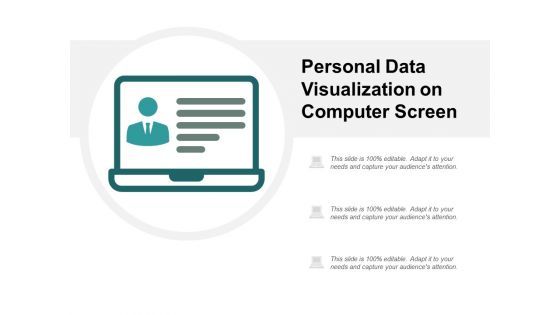 Personal Data Visualization On Computer Screen Ppt Powerpoint Presentation Infographics Vector