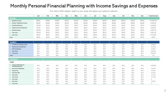 Personal Finance Budget Worksheet Ppt PowerPoint Presentation Complete Deck With Slides Slide03