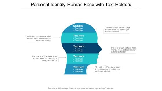 personal identity human face with text holders ppt powerpoint presentation icon example