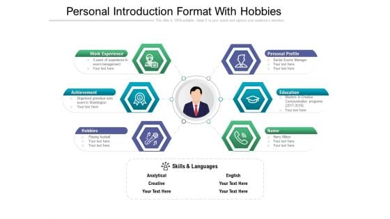 Personal Introduction Format With Hobbies Ppt PowerPoint Presentation File Templates PDF