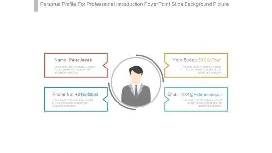 Personal Profile For Professional Introduction Powerpoint Slide Background Picture