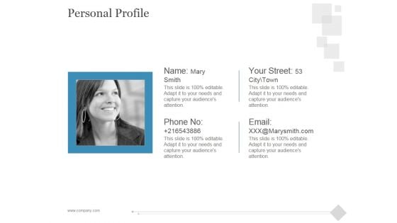 Personal Profile Ppt PowerPoint Presentation Gallery