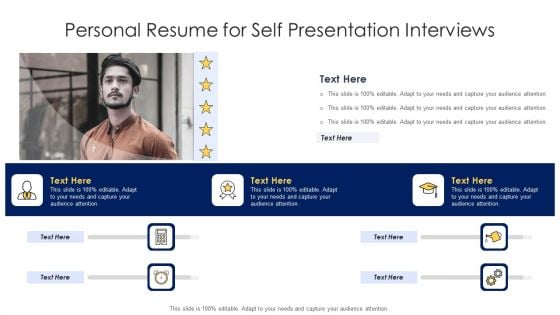 Personal Resume For Self Presentation For Interview Ppt PowerPoint Presentation Gallery File Formats PDF
