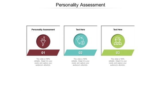 Personality Assessment Ppt PowerPoint Presentation Gallery Graphic Images Cpb Pdf