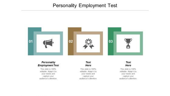 Personality Employment Test Ppt PowerPoint Presentation Icon Clipart Images