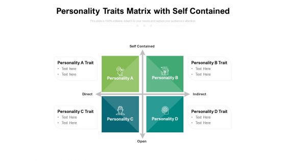 Personality Traits Matrix With Self Contained Ppt PowerPoint Presentation Slides Background Designs PDF