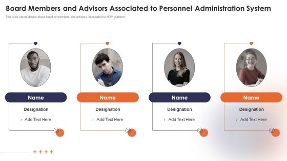 Personnel Administration System Board Members And Advisors Associated To Personnel Administration System Summary PDF