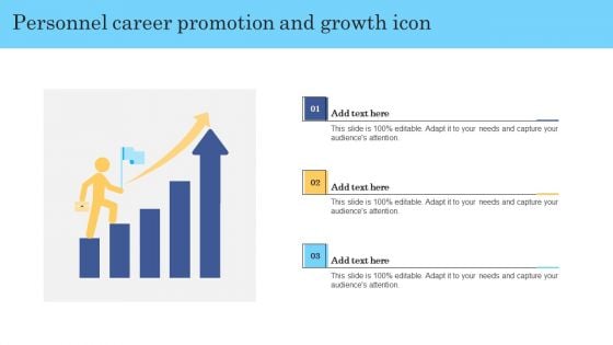 Personnel Career Promotion And Growth Icon Background PDF