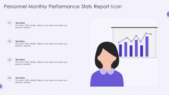 Personnel Monthly Performance Stats Report Icon Sample PDF