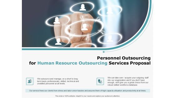 Personnel Outsourcing For Human Resource Outsourcing Services Proposal Professional PDF