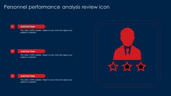 Personnel Performance Analysis Review Icon Topics PDF