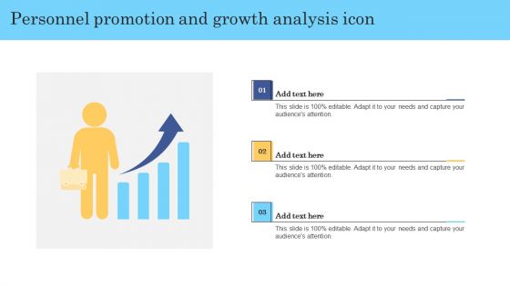 Personnel Promotion And Growth Analysis Icon Demonstration PDF