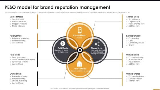 Peso Model For Brand Reputation Management Comprehensive Guide For Brand Recognition Pictures PDF