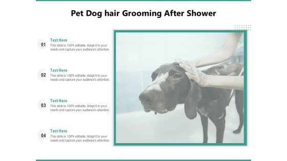 Pet Dog Hair Grooming After Shower Ppt PowerPoint Presentation Icon Gallery PDF