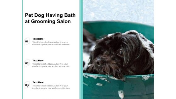 Pet Dog Having Bath At Grooming Salon Ppt PowerPoint Presentation Gallery Inspiration PDF