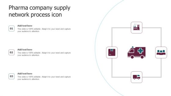 Pharma Company Supply Network Process Icon Summary PDF