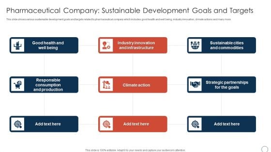 Pharmaceutical Company Sustainable Development Obtaining Sustainability Growing Pharmaceutical Organization Brochure PDF