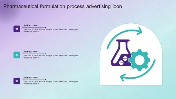 Pharmaceutical Formulation Process Advertising Icon Information PDF