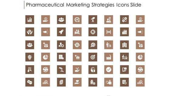 Pharmaceutical Marketing Strategies Icons Slide Designs PDF