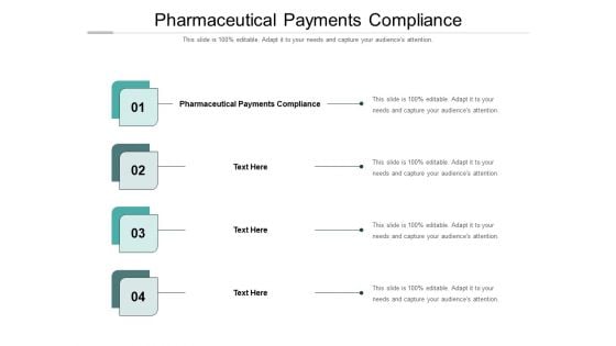 Pharmaceutical Payments Compliance Ppt PowerPoint Presentation Summary Gridlines Cpb Pdf